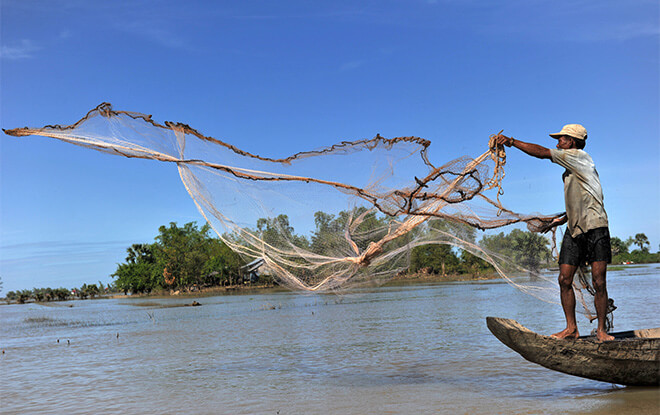 pêcheur Boping Cambodge