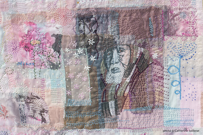 Broderie de l'artiste française Geneviève Attinger